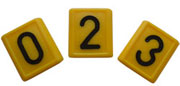 Номерной блок большой для ремней (от 0 до 9 желтый) КРС